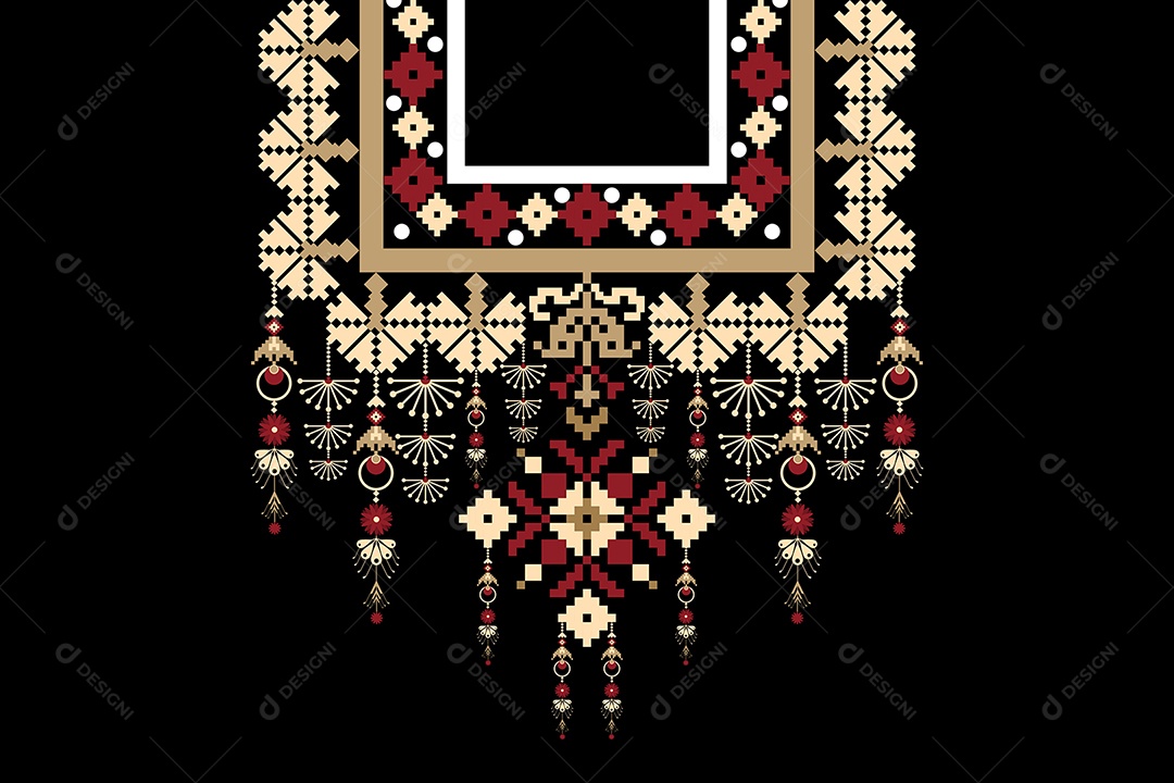 Colar Étnico Ilustração Vetor EPS