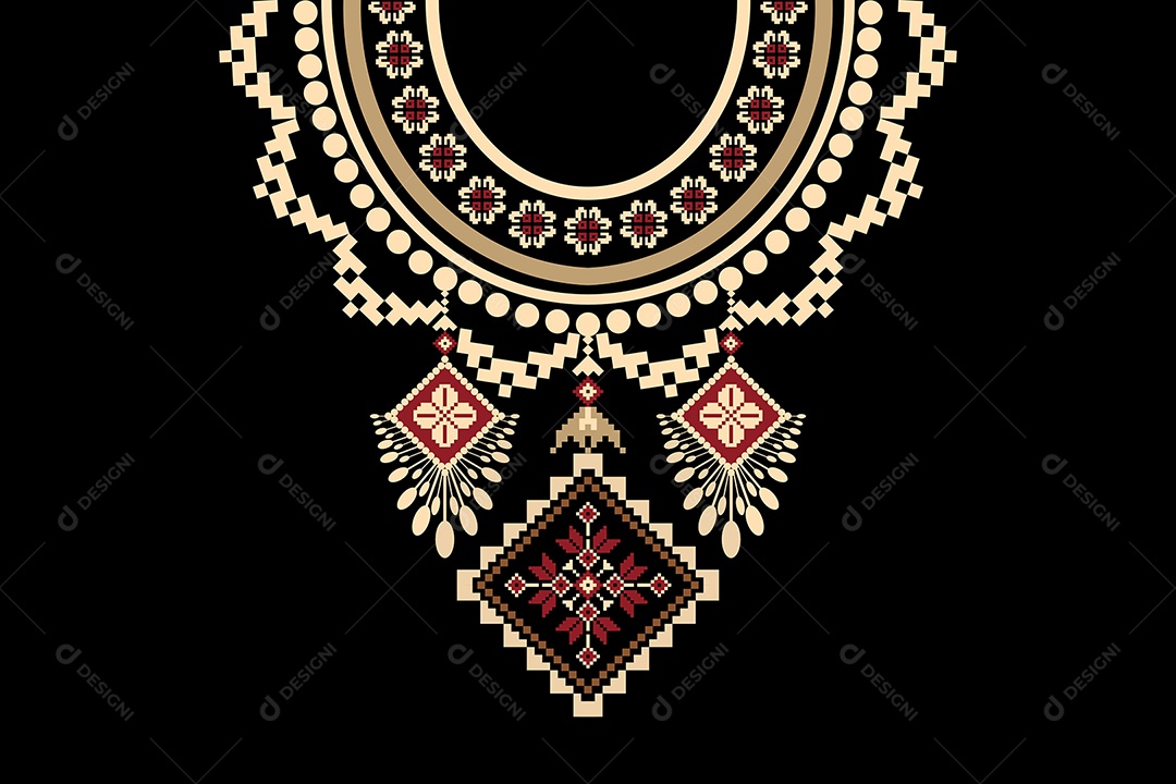 Colar Étnico Ilustração Vetor EPS