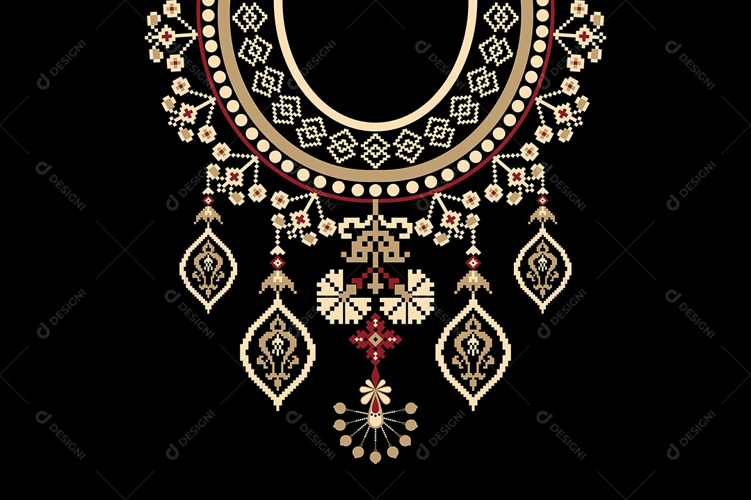 Colar Étnico Ilustração Vetor EPS