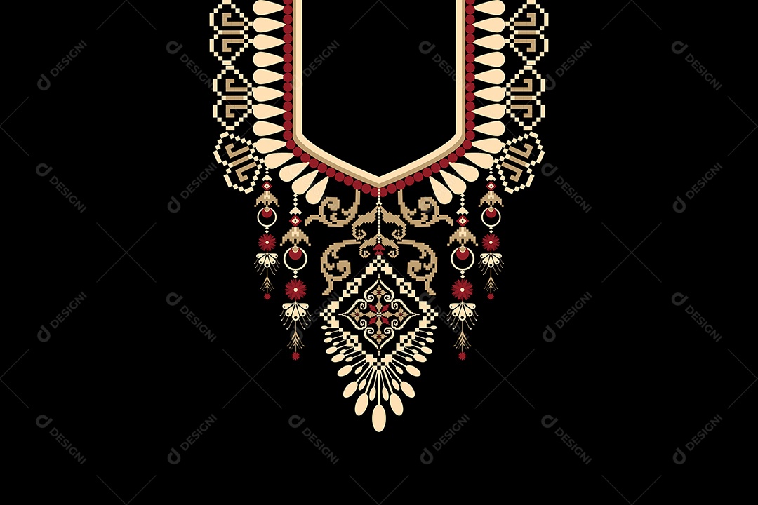 Colar Étnico Ilustração Vetor EPS