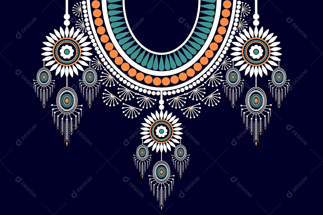 Colar Étnico Ilustração Vetor EPS