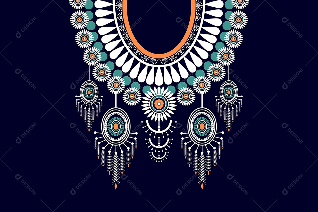 Colar Étnico Ilustração Vetor EPS