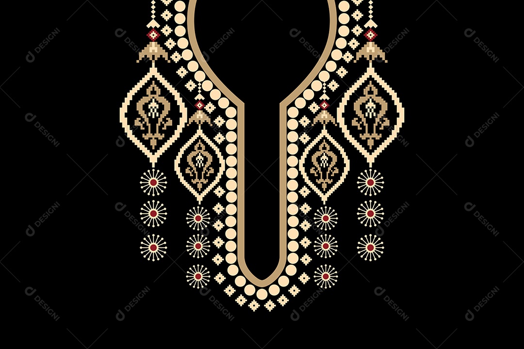 Colar Étnico Ilustração Vetor EPS