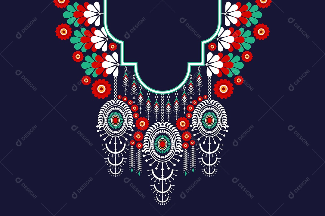 Colar Étnico Ilustração Vetor EPS