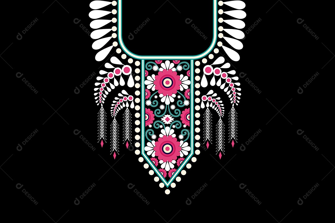 Colar Étnico Ilustração Vetor EPS