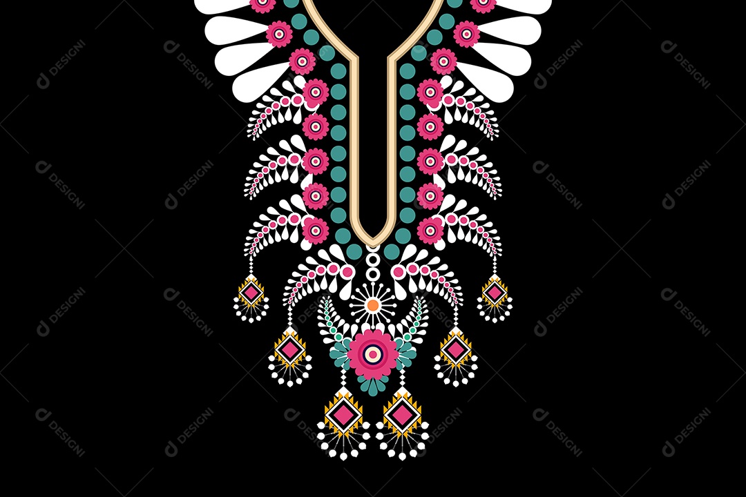 Colar Étnico Ilustração Vetor EPS