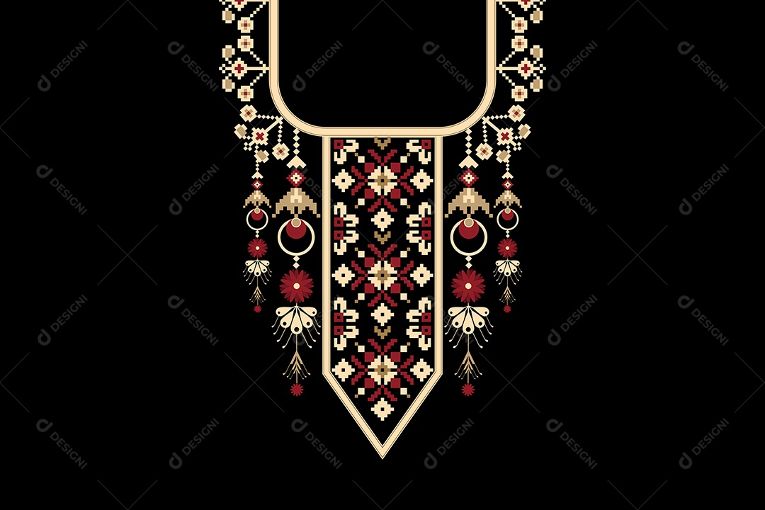 Colar Étnico Ilustração Vetor EPS