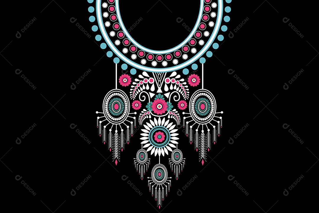 Colar Étnico Ilustração Vetor EPS