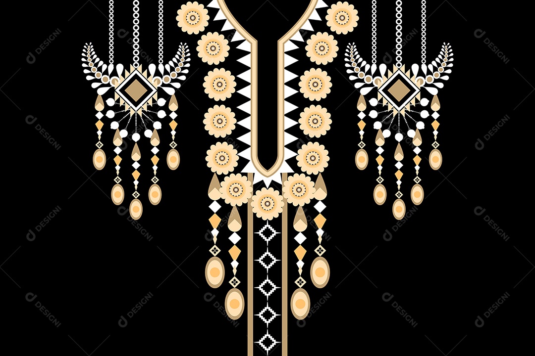 Colar Étnico Ilustração Vetor EPS