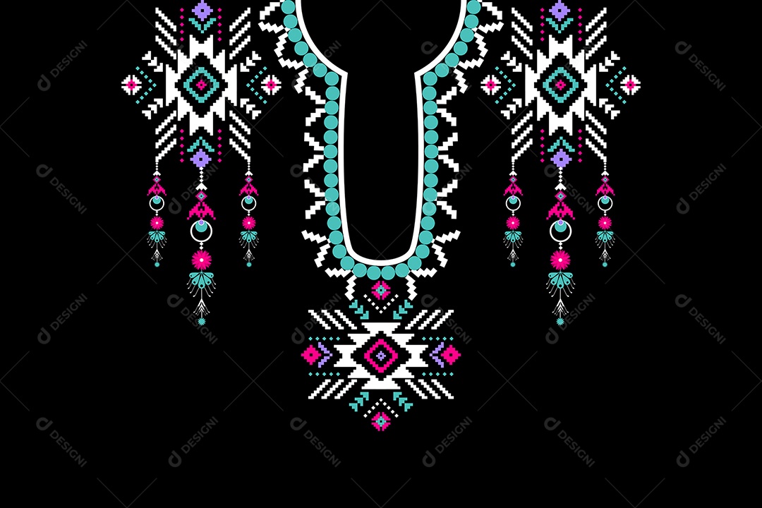 Colar Étnico Ilustração Vetor EPS