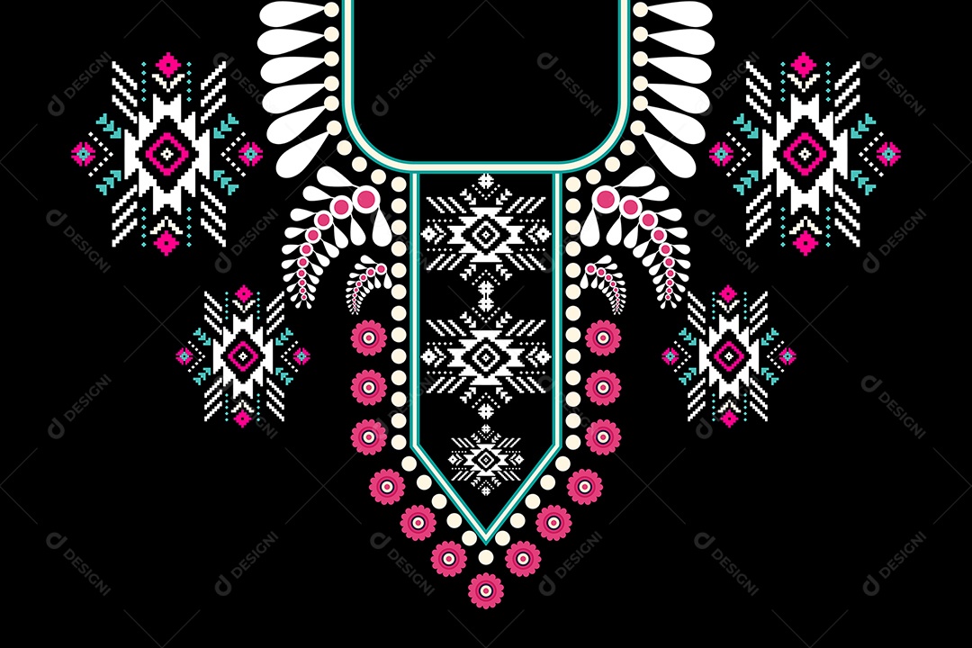 Colar Étnico Ilustração Vetor EPS