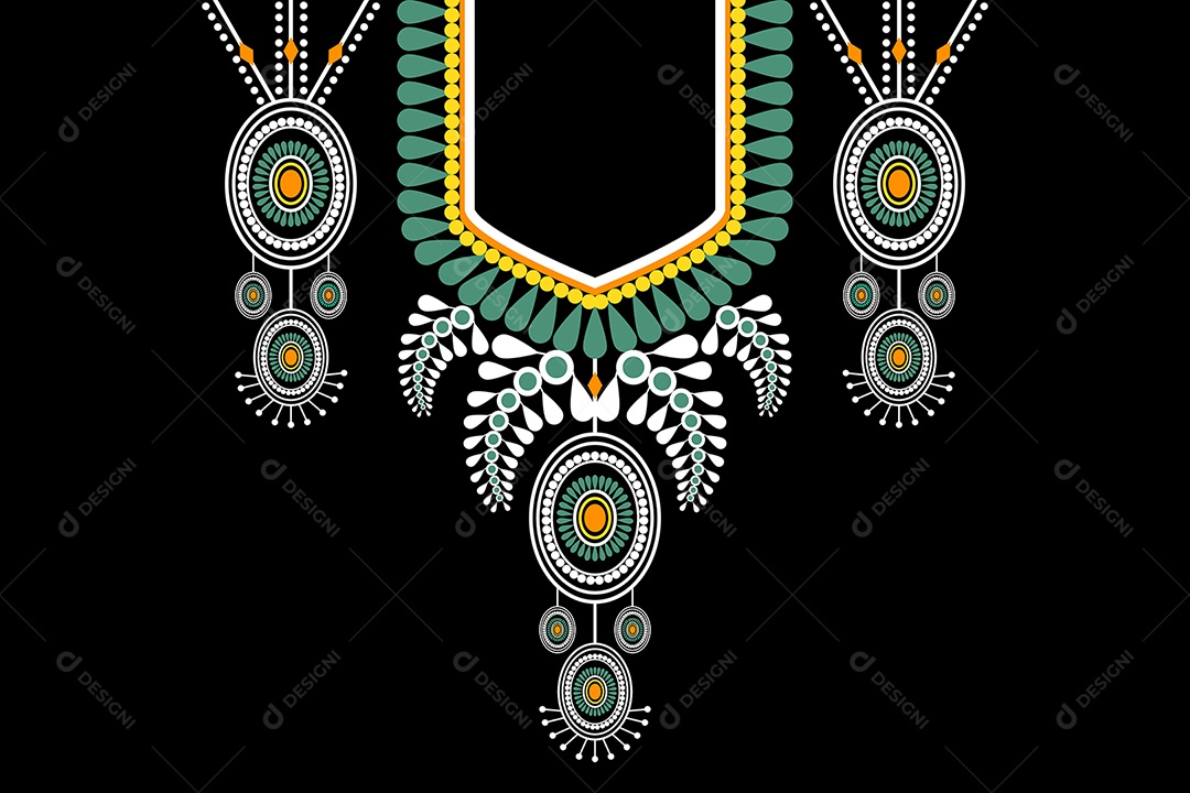 Colar Étnico Ilustração Vetor EPS