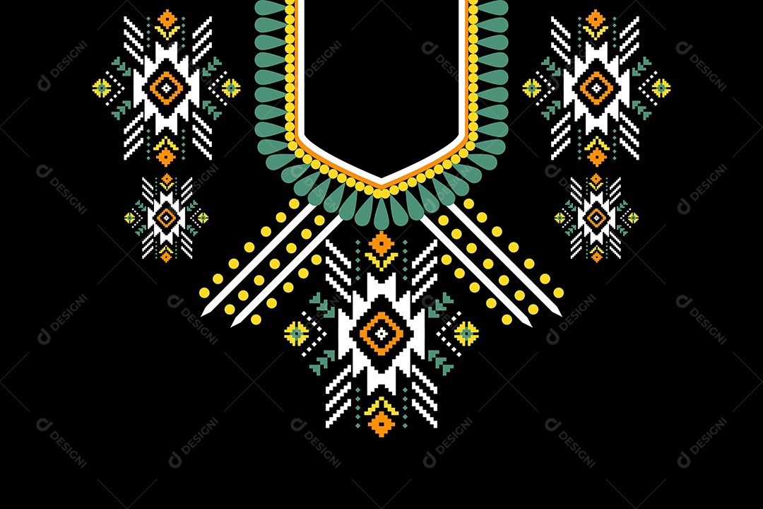 Colar Étnico Ilustração Vetor EPS