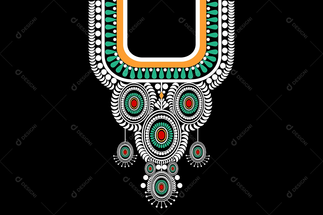 Colar Étnico Ilustração Vetor EPS