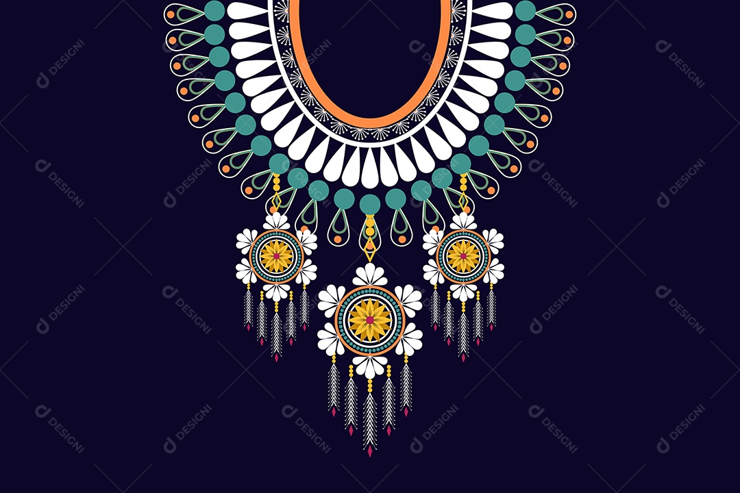 Colar Étnico Ilustração Vetor EPS
