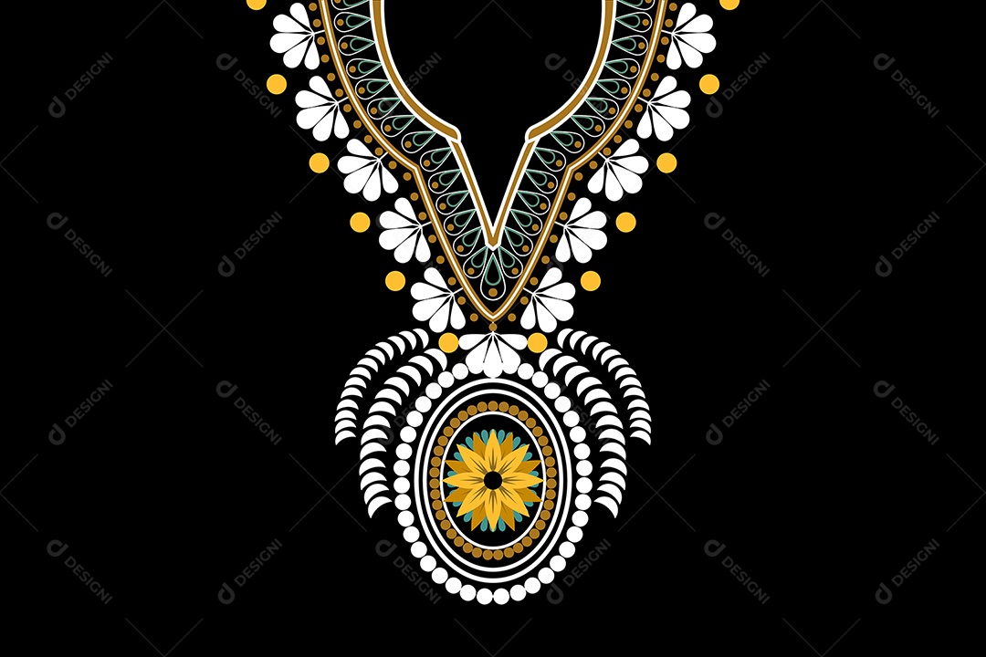 Colar Étnico Ilustração Vetor EPS