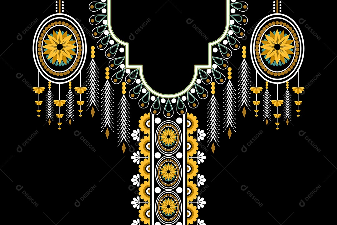 Colar Étnico Ilustração Vetor EPS