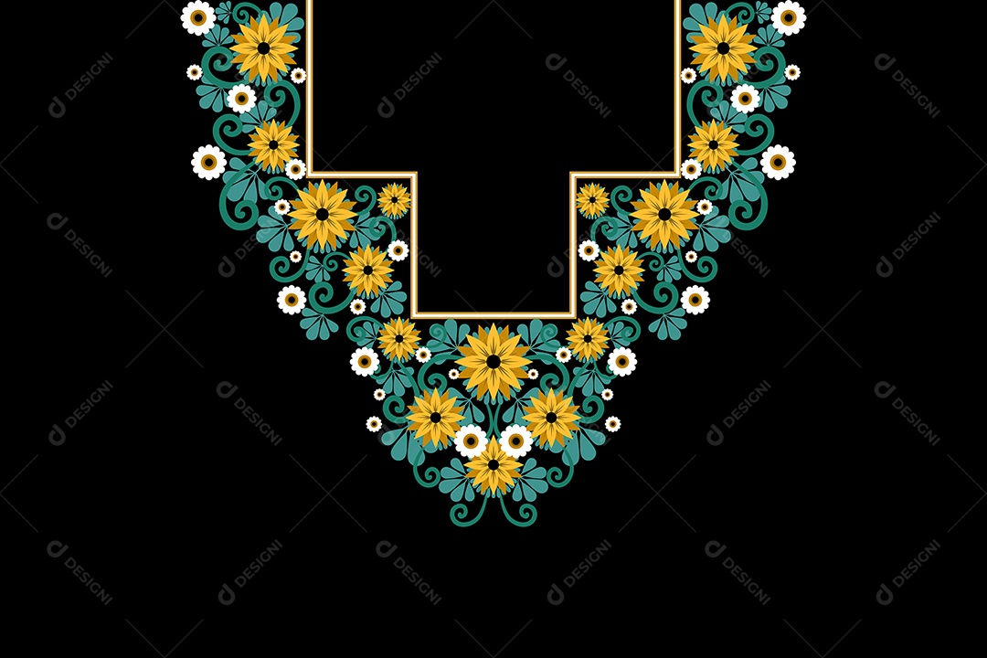 Colar Étnico Ilustração Vetor EPS