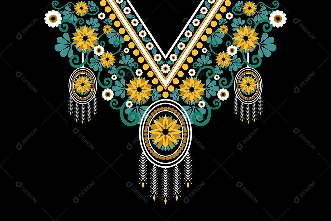 Colar Étnico Ilustração Vetor EPS