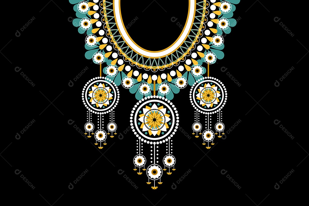 Colar Étnico Ilustração Vetor EPS