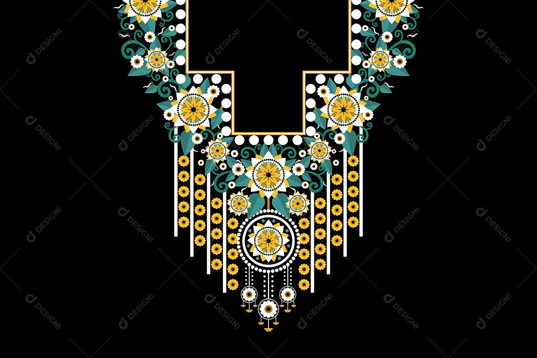 Colar Étnico Ilustração Vetor EPS