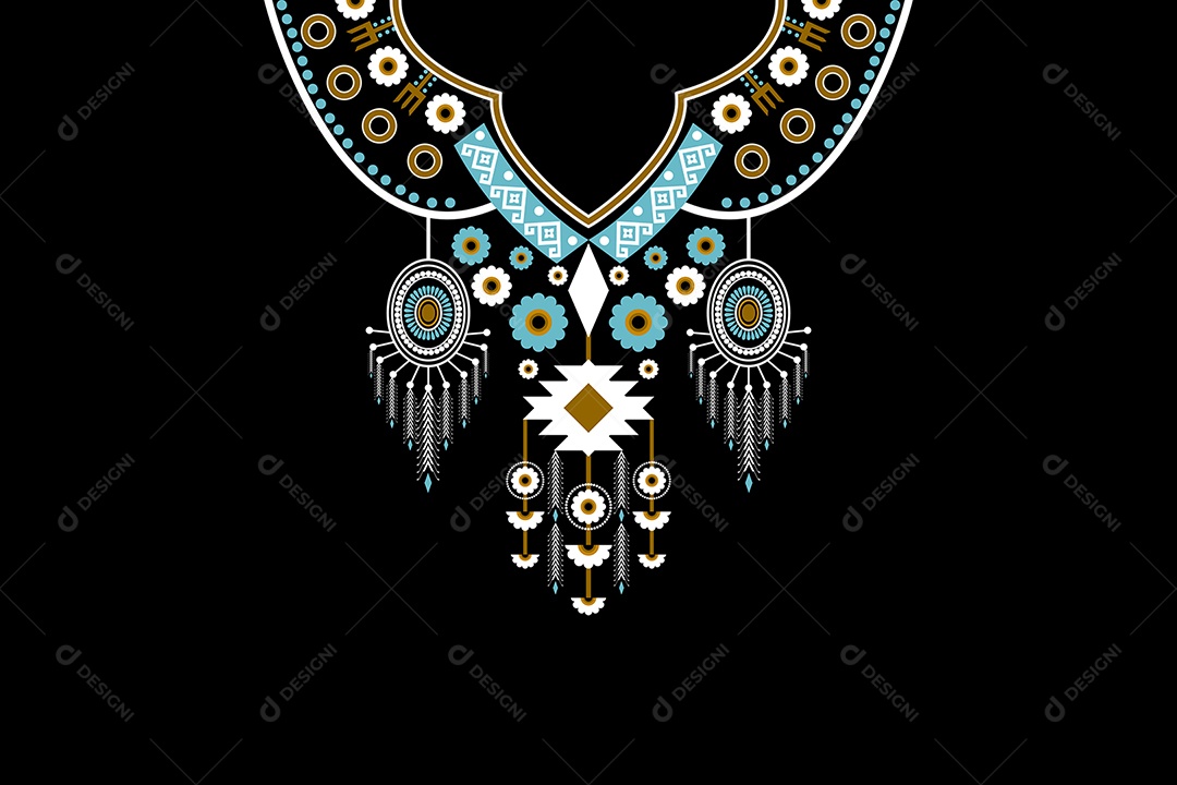 Colar Étnico Ilustração Vetor EPS