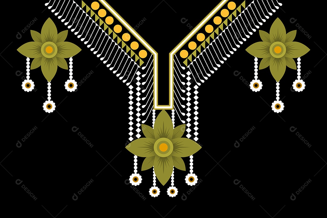 Colar Étnico Ilustração Vetor EPS