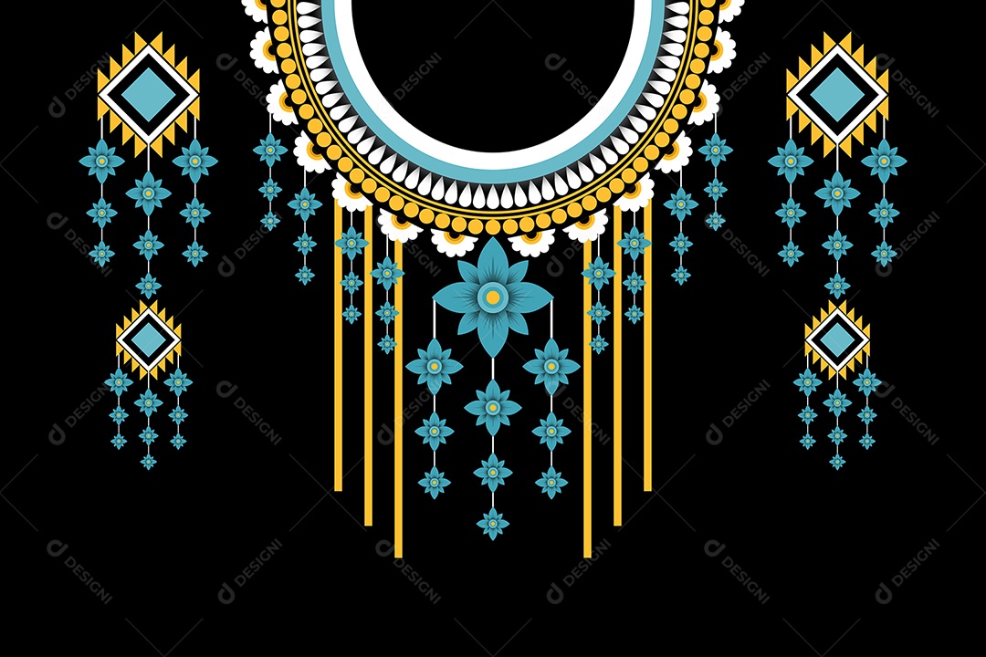 Colar Étnico Ilustração Vetor EPS