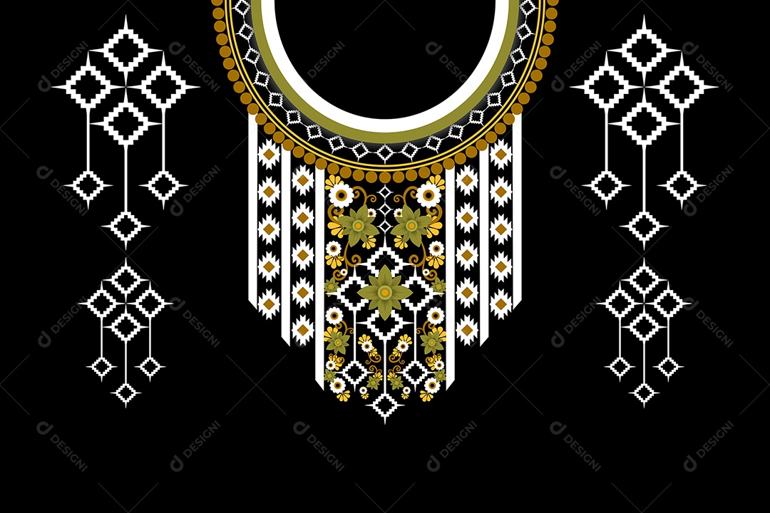 Colar Étnico Ilustração Vetor EPS