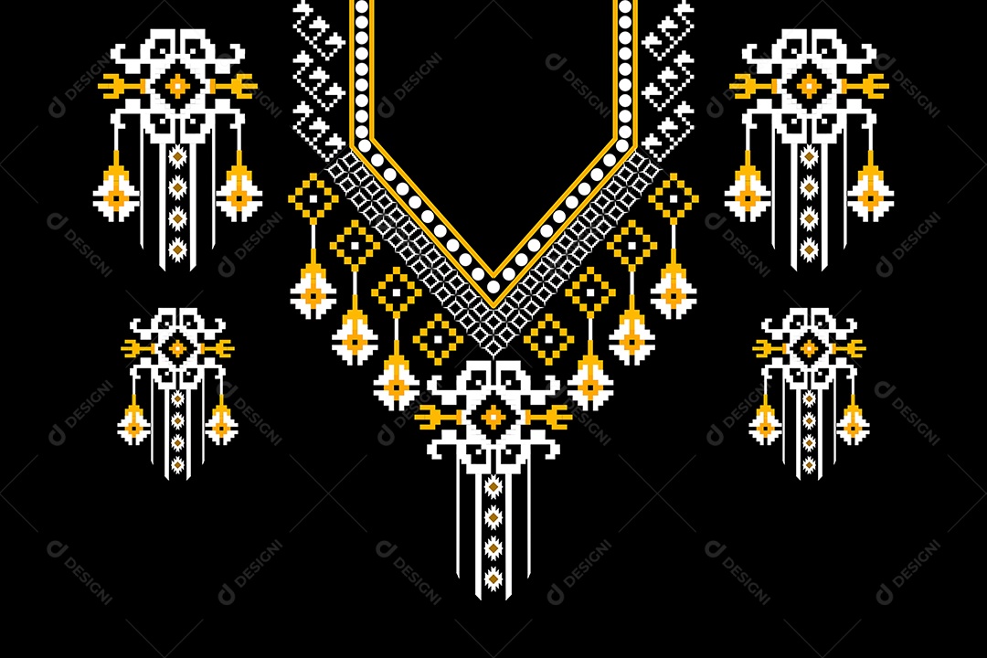 Colar Étnico Ilustração Vetor EPS