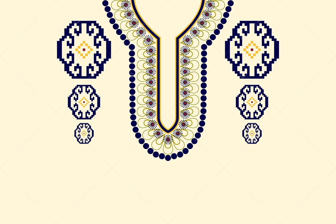 Colar Étnico Ilustração Vetor EPS