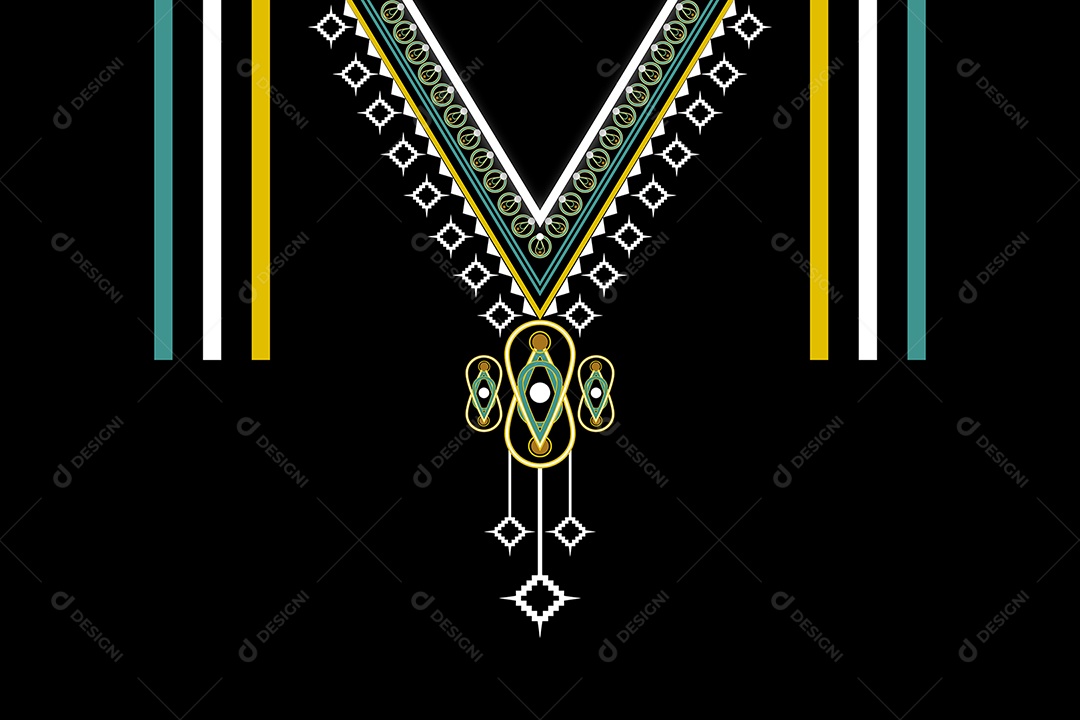 Colar Étnico Ilustração Vetor EPS