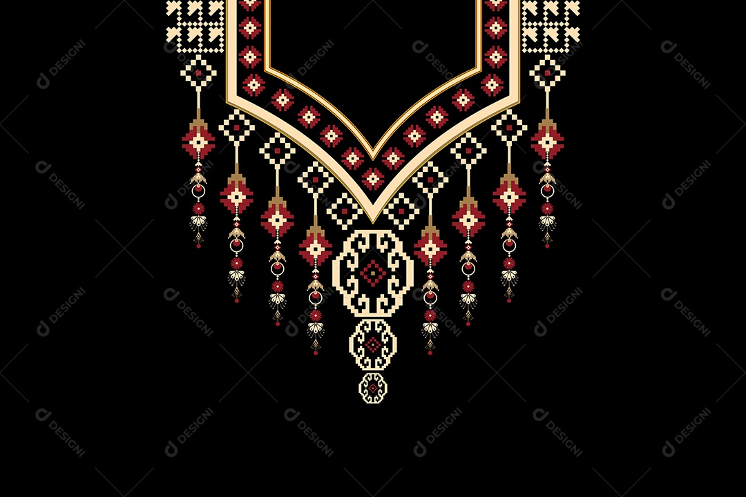 Colar Étnico Ilustração Vetor EPS