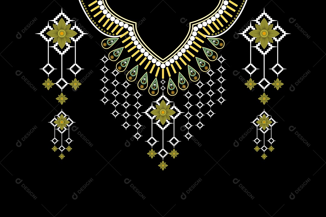 Colar Étnico Ilustração Vetor EPS