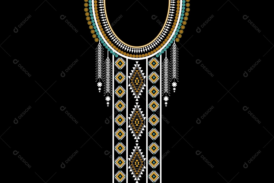 Colar Étnico Ilustração Vetor EPS
