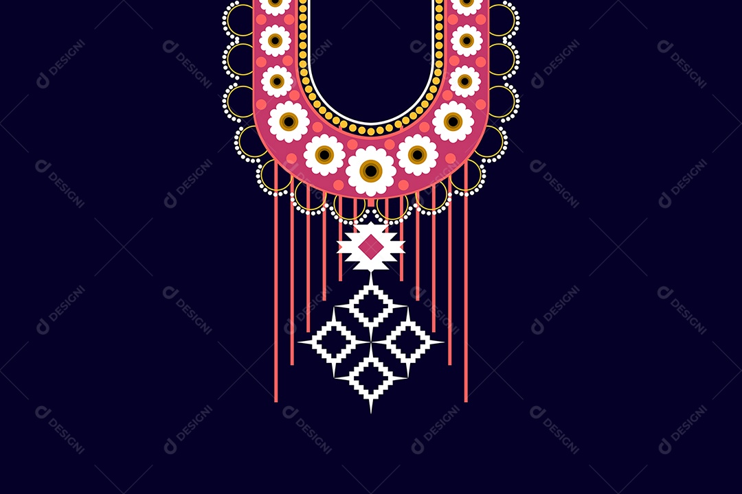 Colar Étnico Ilustração Vetor EPS