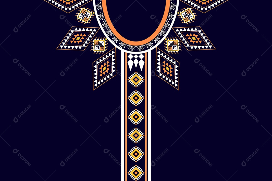 Colar Étnico Ilustração Vetor EPS