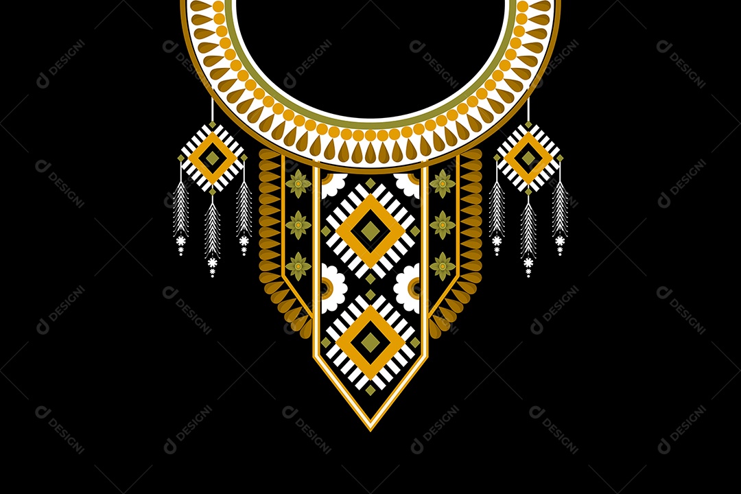 Colar Étnico Ilustração Vetor EPS