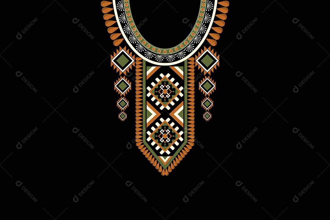 Colar Étnico Ilustração Vetor EPS