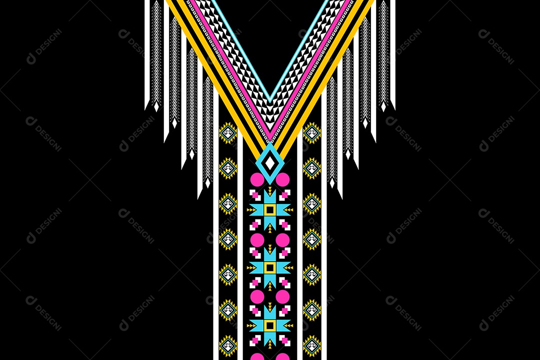 Colar Étnico Ilustração Vetor EPS