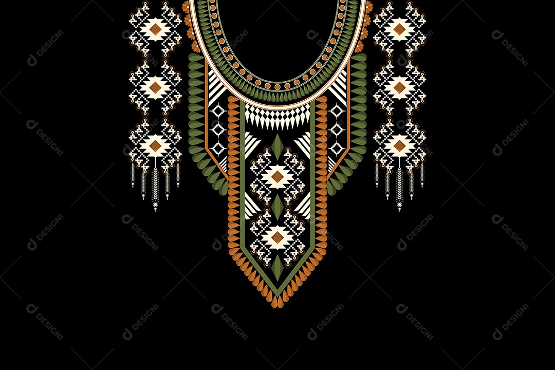 Colar Étnico Ilustração Vetor EPS