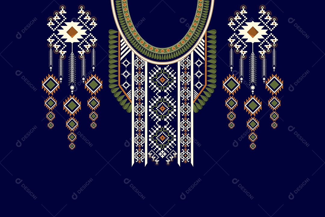 Colar Étnico Ilustração Vetor EPS