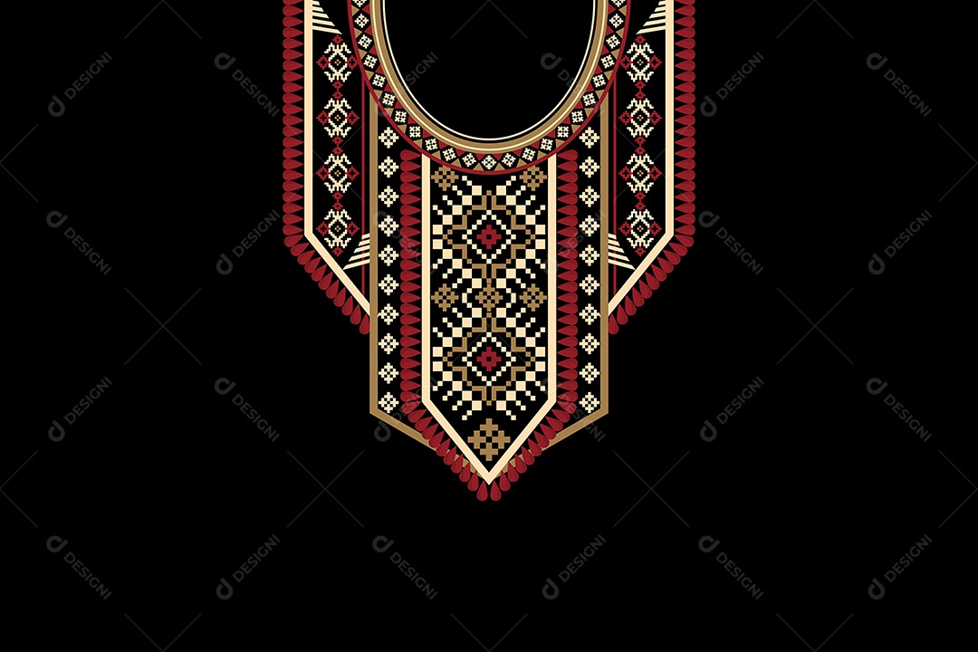 Colar Étnico Ilustração Vetor EPS