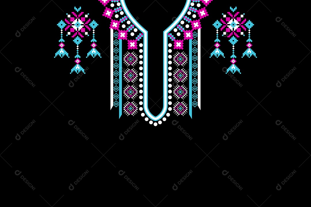 Colar Étnico Ilustração Vetor EPS