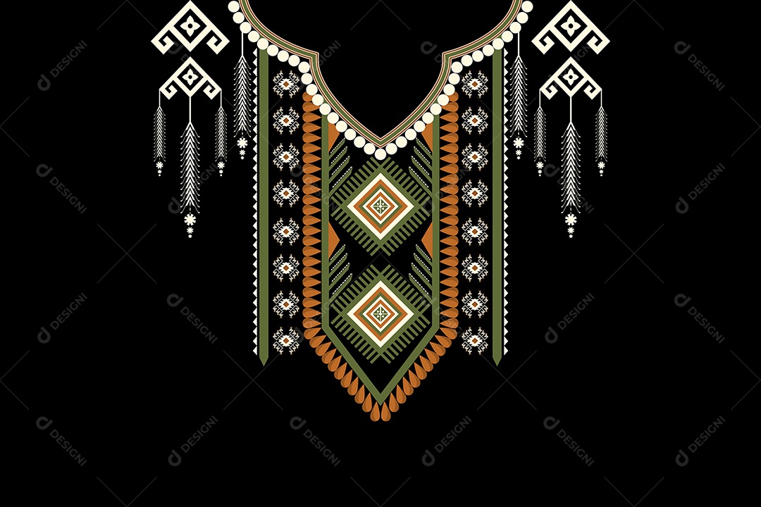 Colar Étnico Ilustração Vetor EPS