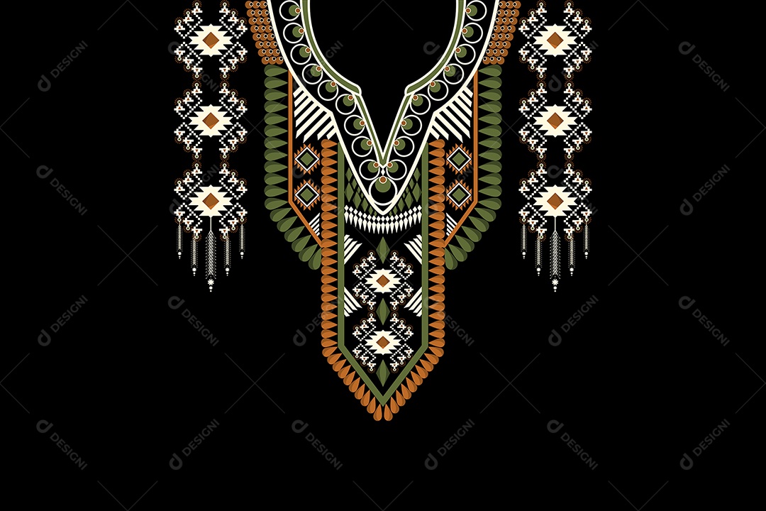 Colar Étnico Ilustração Vetor EPS