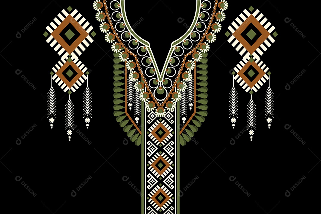 Colar Étnico Ilustração Vetor EPS