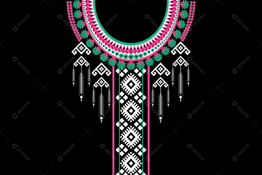 Colar Étnico Ilustração Vetor EPS