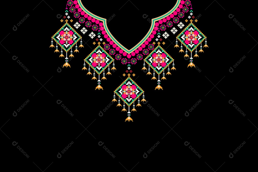 Colar Étnico Ilustração Vetor EPS