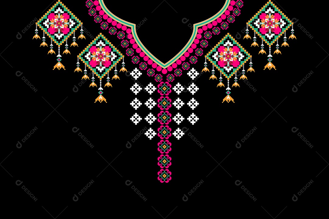 Colar Étnico Ilustração Vetor EPS